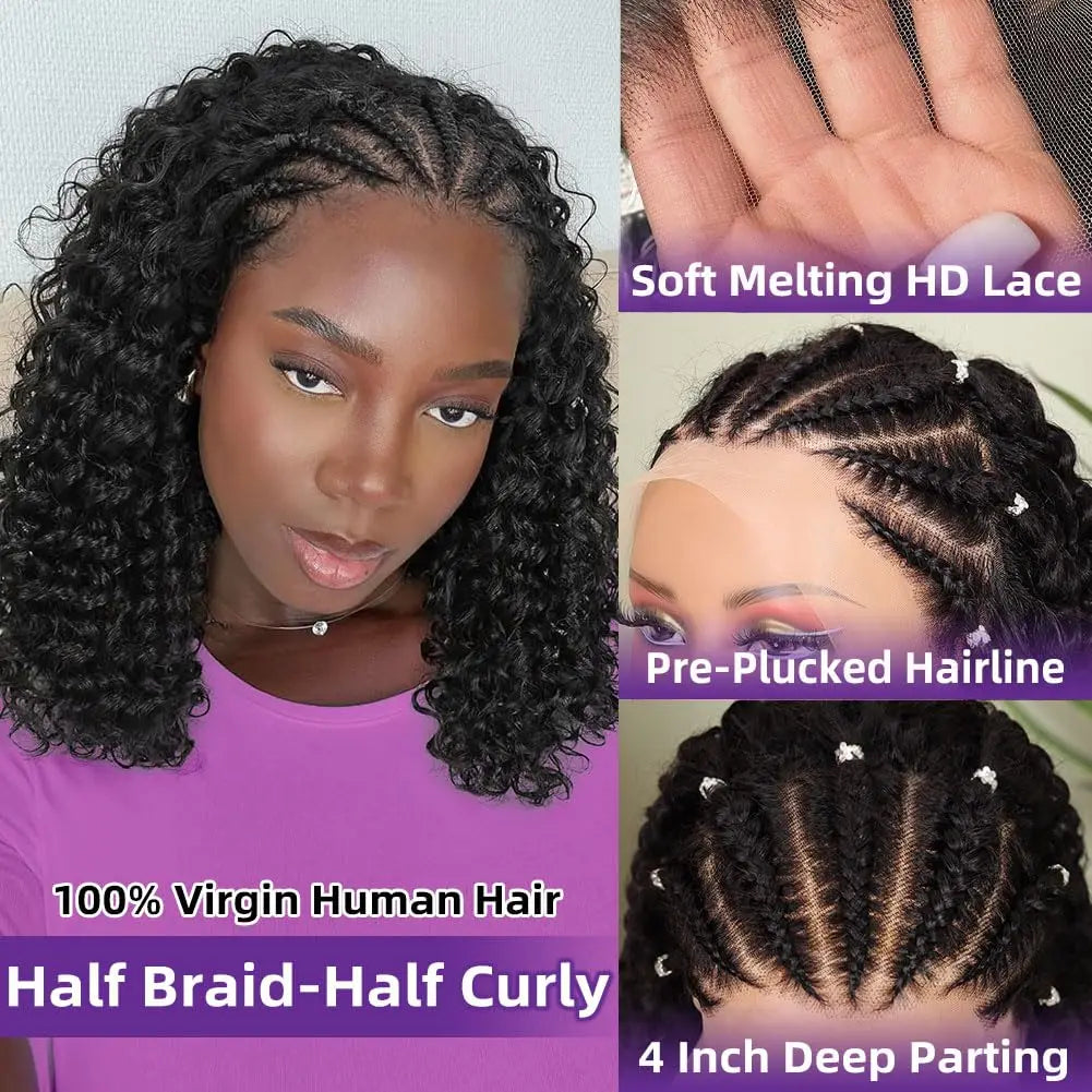 Curly Bob Wig Human Hair