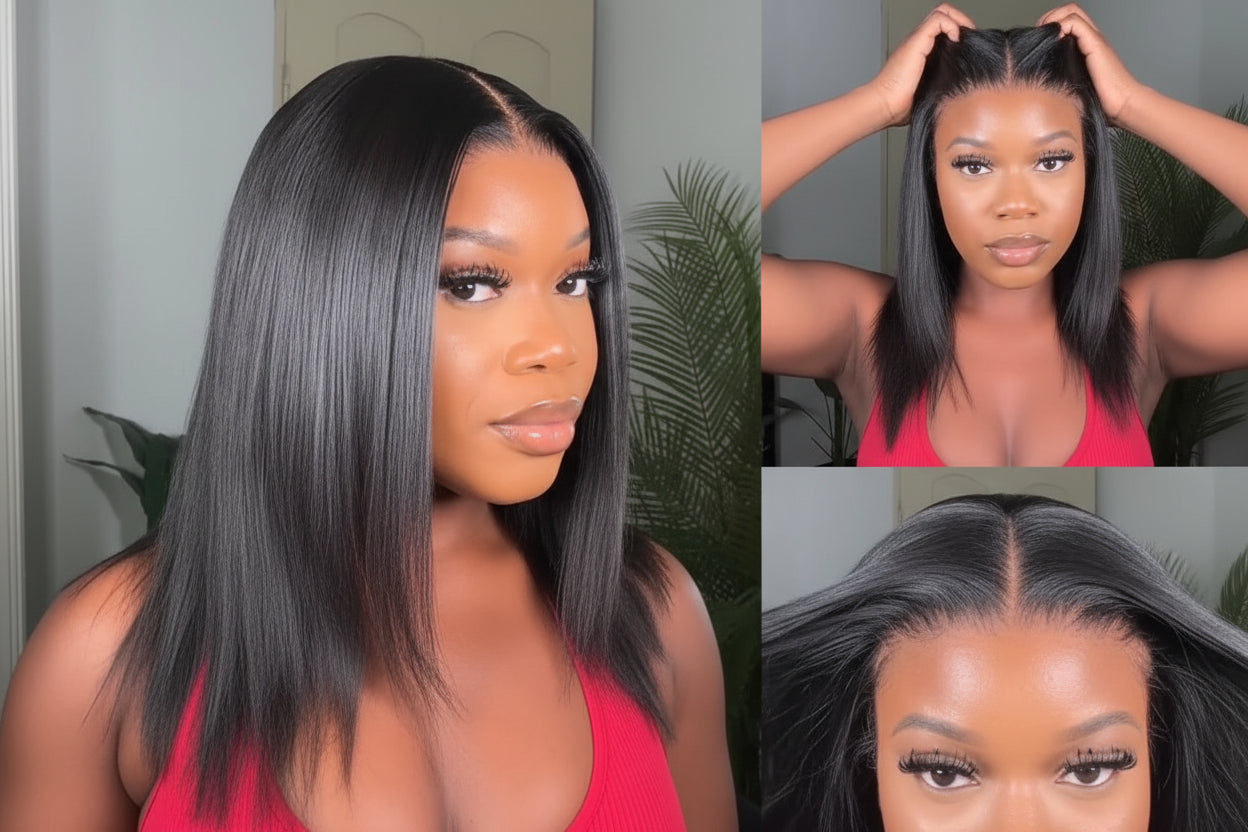 Straight Glueless Bob Wig