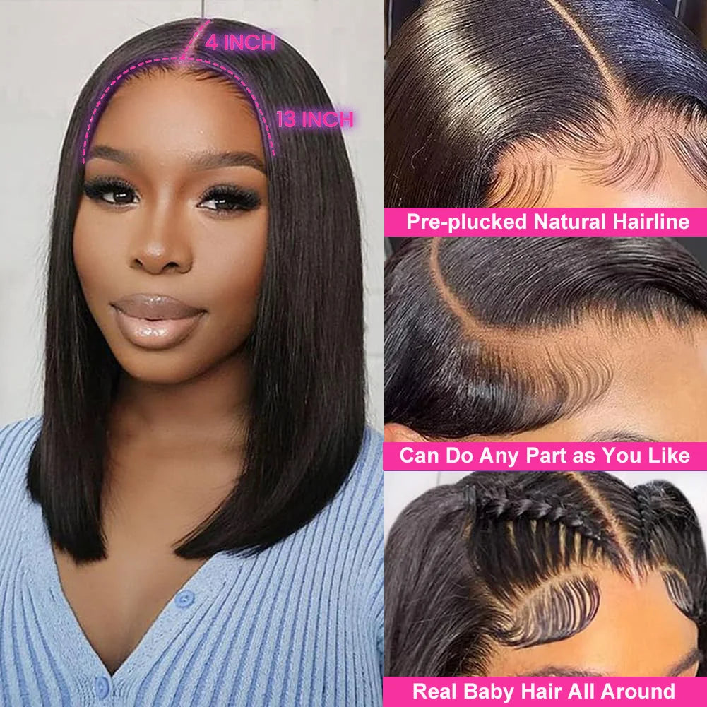 Straight Short Bob Wig Human Hair