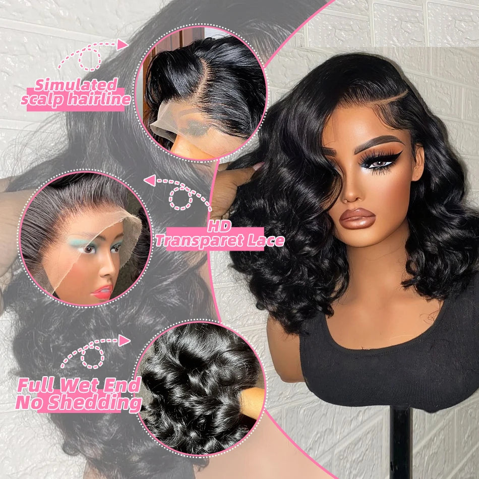 Body Wave Lace Front Bob Wigs