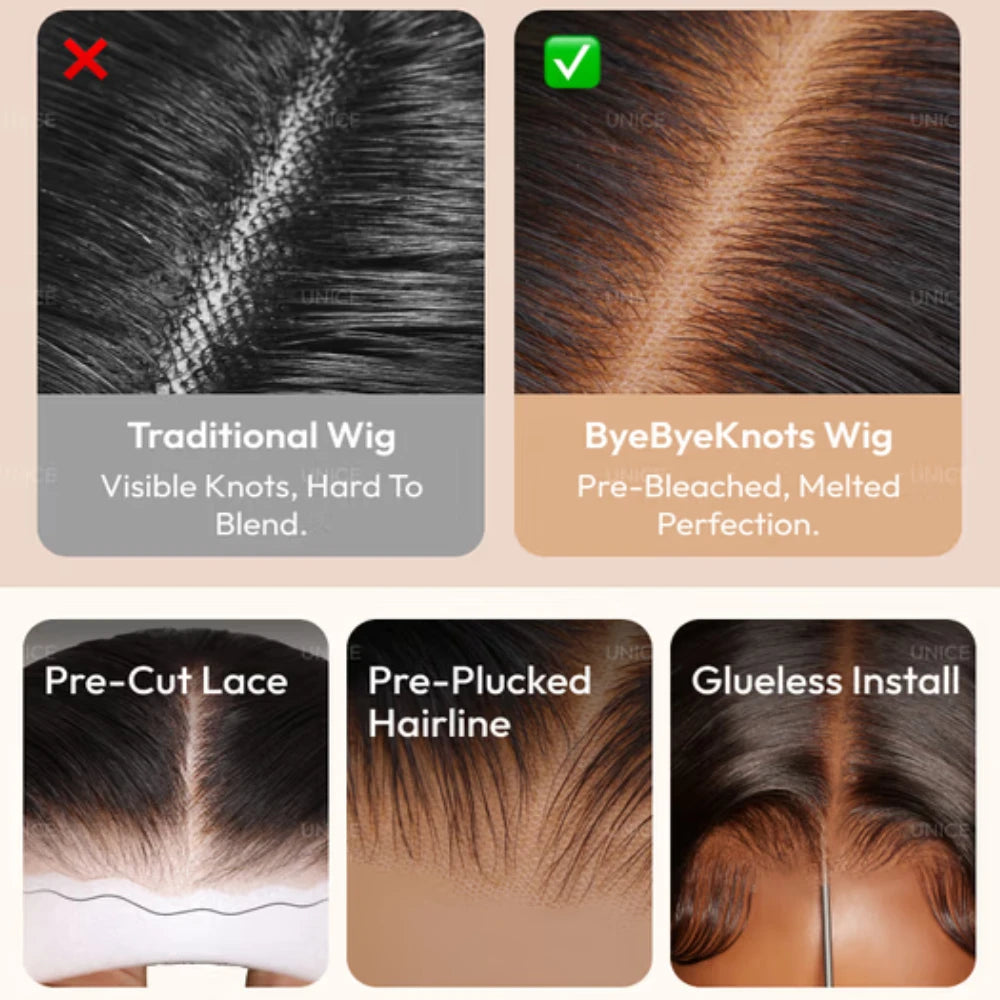 Straight Glueless Bob Wig