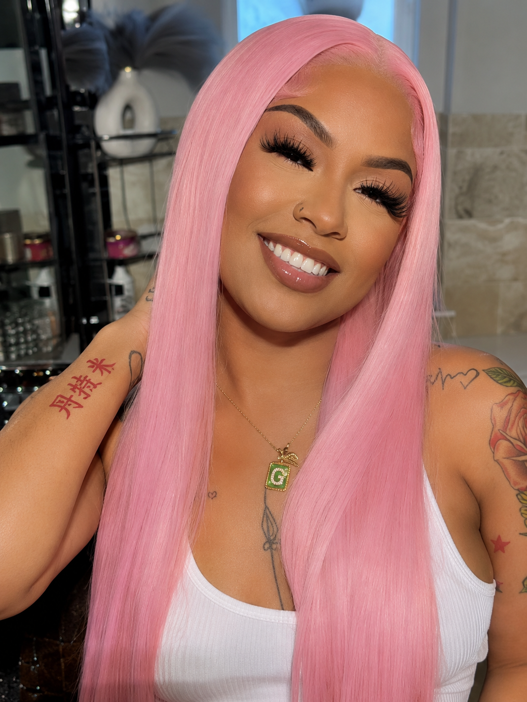Pink Brazilian Wigs Original 250 Density