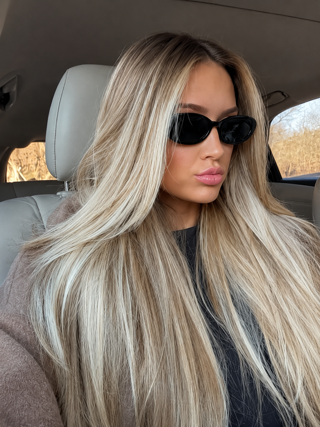 Glueless Highlight Ash Blonde Straight Wig