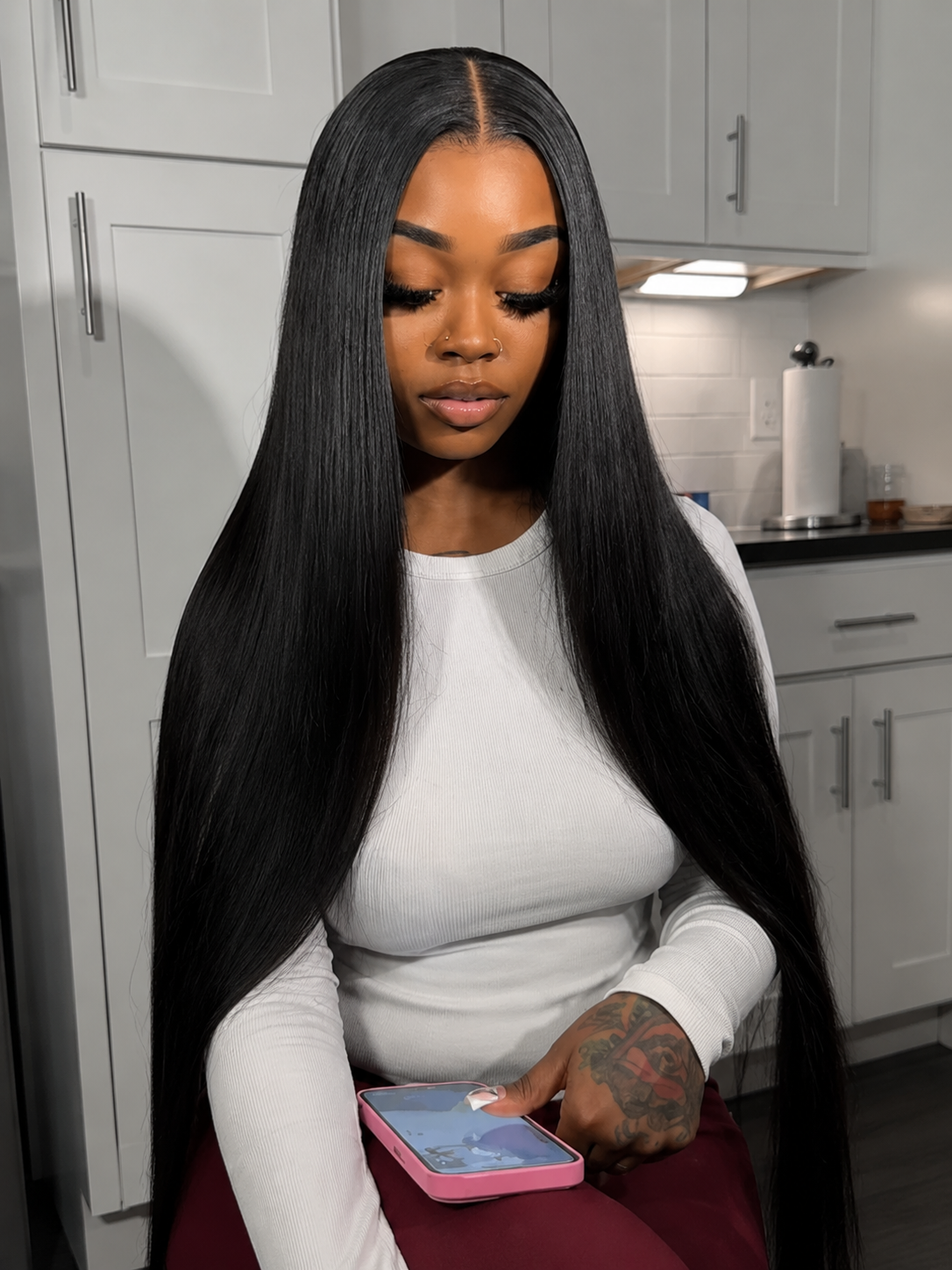 Bone Straight Hd Transparent Lace Frontal Wigs