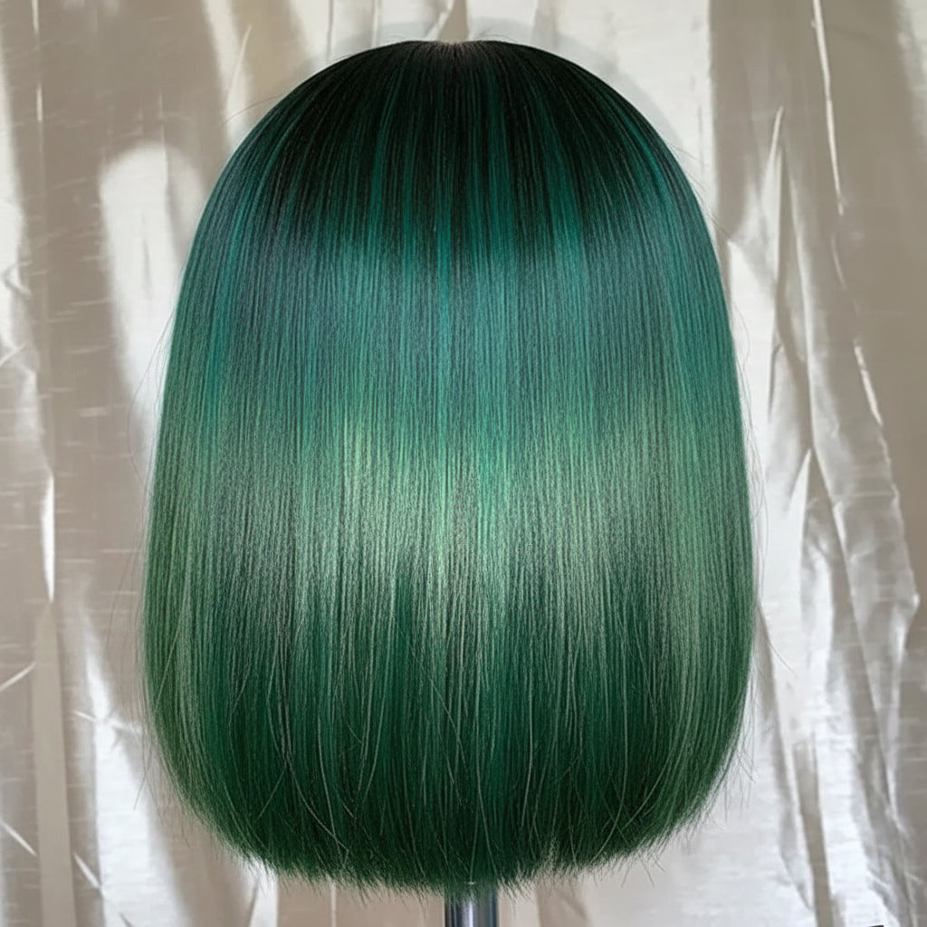 Mint Green Straight Colored Short Bob