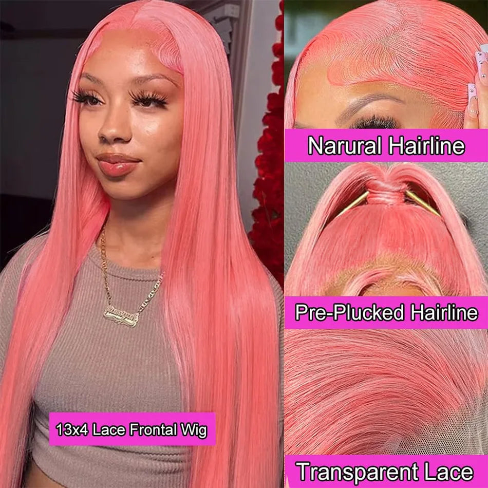 Pink Brazilian Wigs Original 250 Density