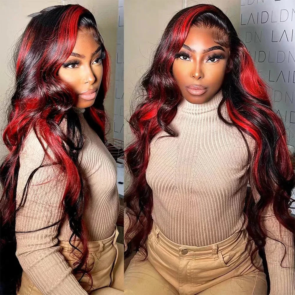 Burgundy Body Wave Lace Front Wigs