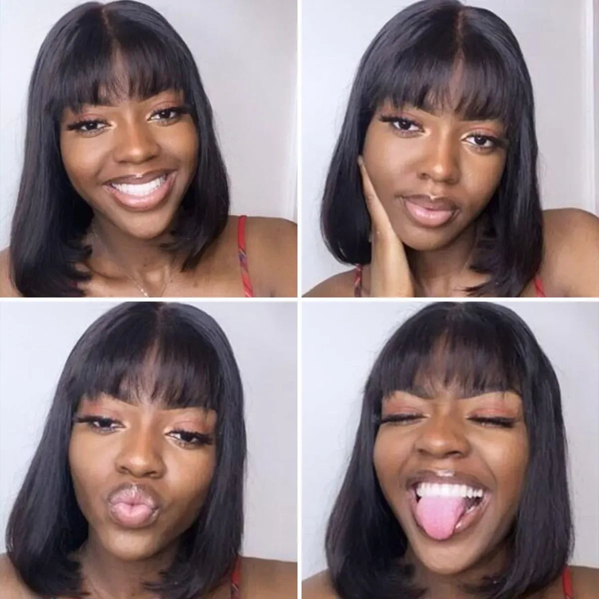 100% Human Straight Bob Wig