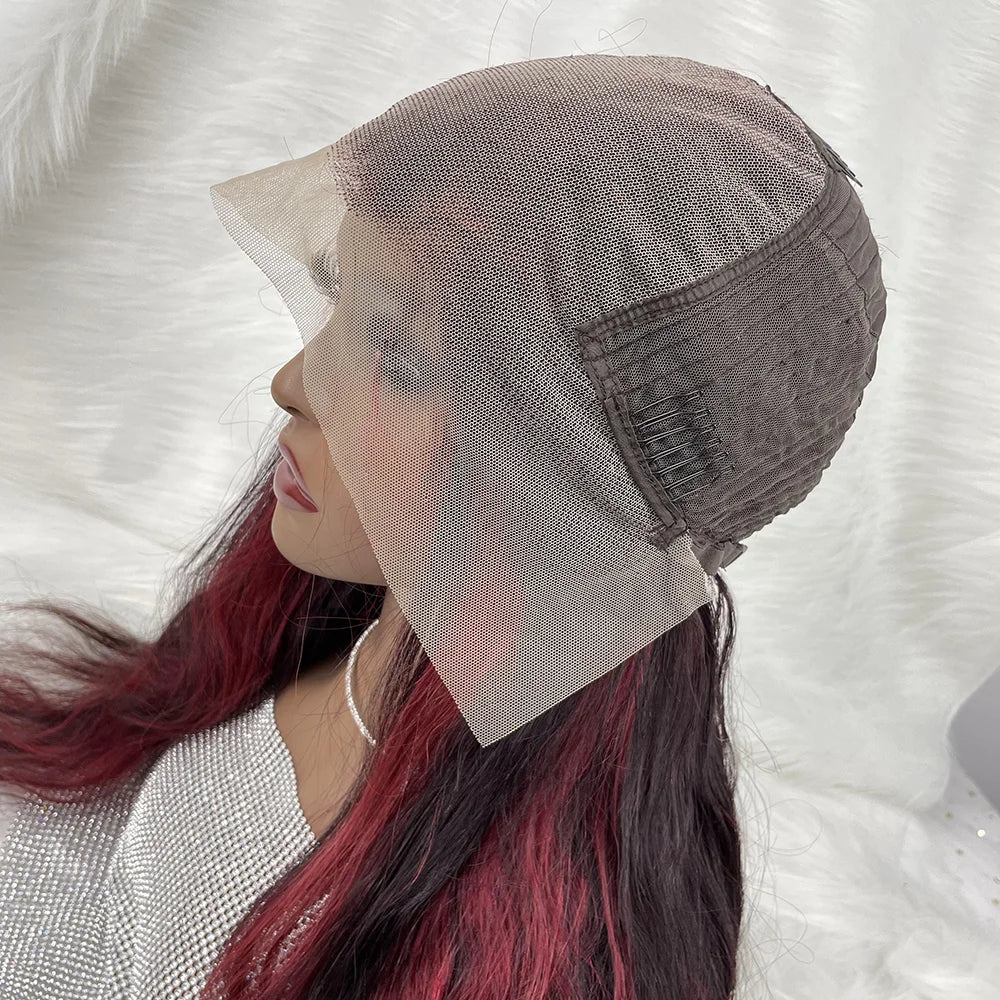 Burgundy Body Wave Lace Front Wigs