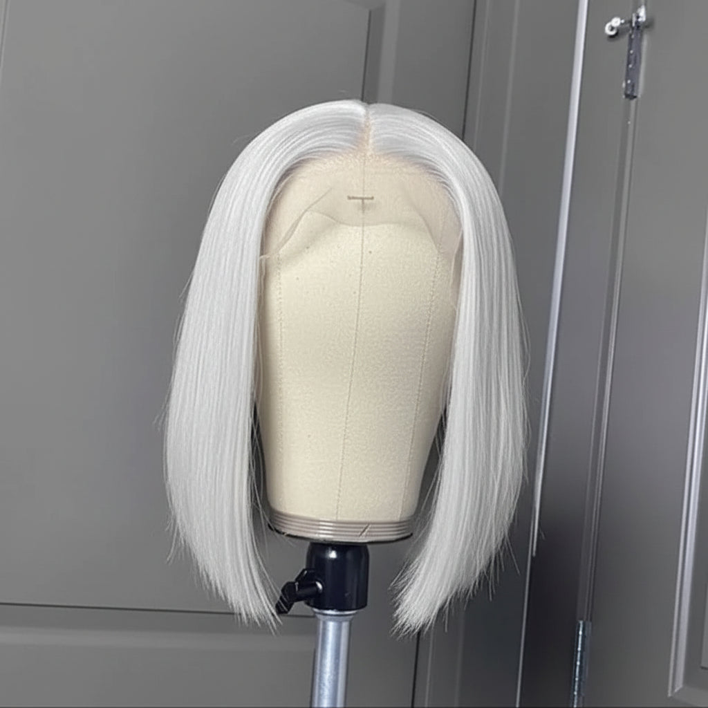 Platinum Ash Blonde Bob Human Hair