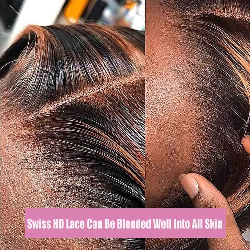 250 Density 1B/30 Highlight Deep Wave Frontal Wigs