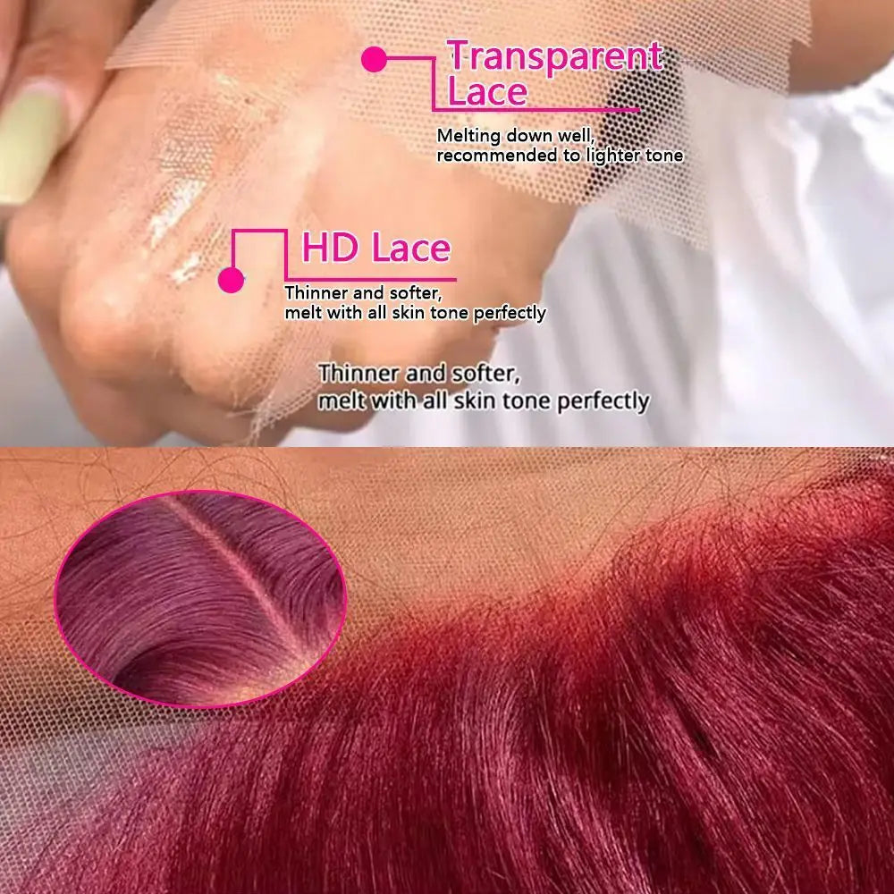 Burgundy Straight Bob Wigs