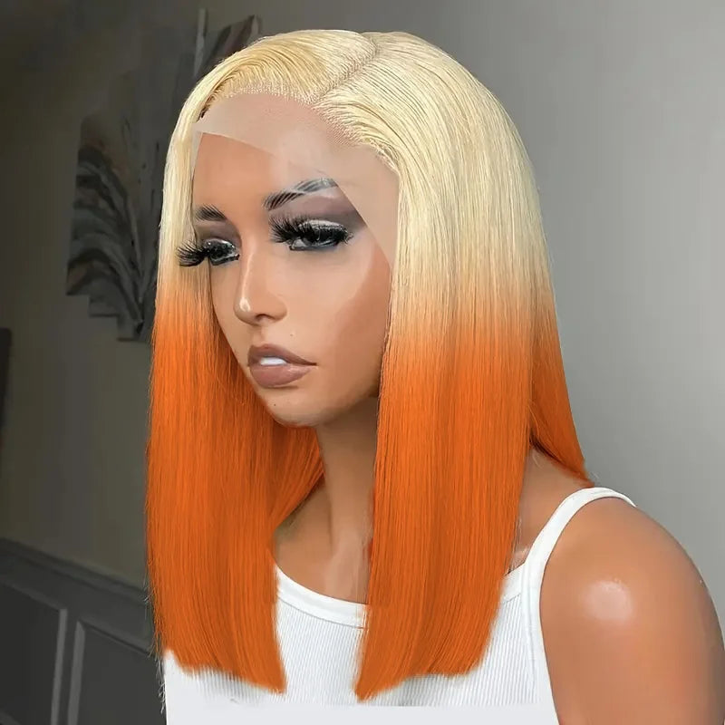 Ombre Orange 613 Blonde Colored Bob