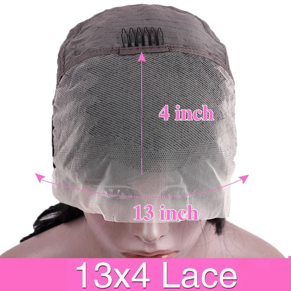 HD Chocolate Brown Bone Straight Lace Front Wigs