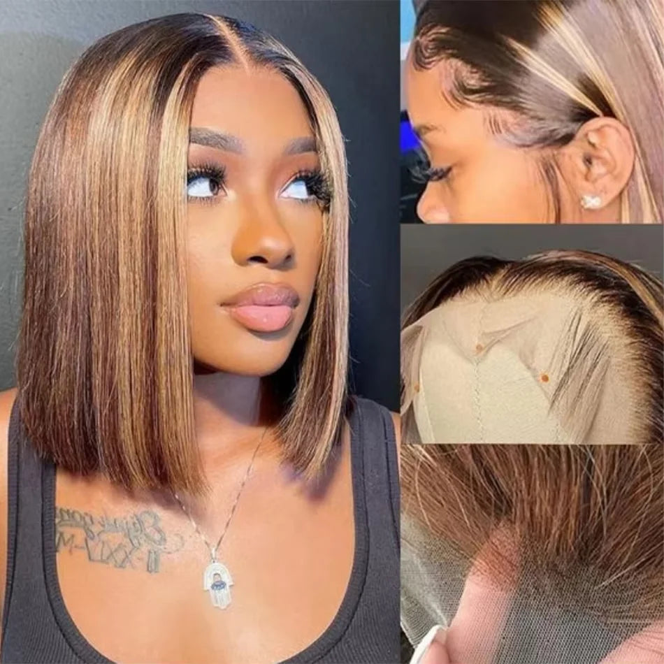 200% Density Short Bob Wigs