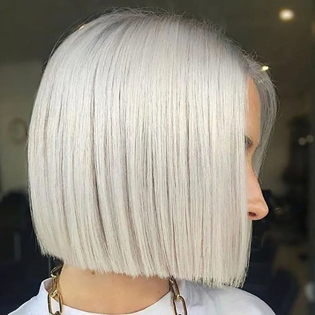 Platinum Ash Blonde Bob Human Hair
