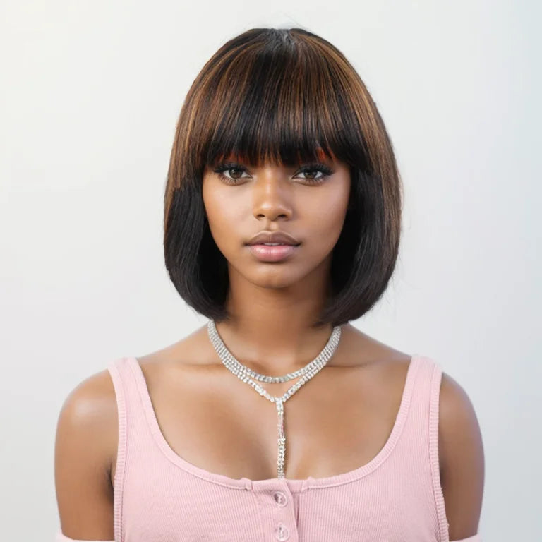 Straight Hair Short Bob Wig