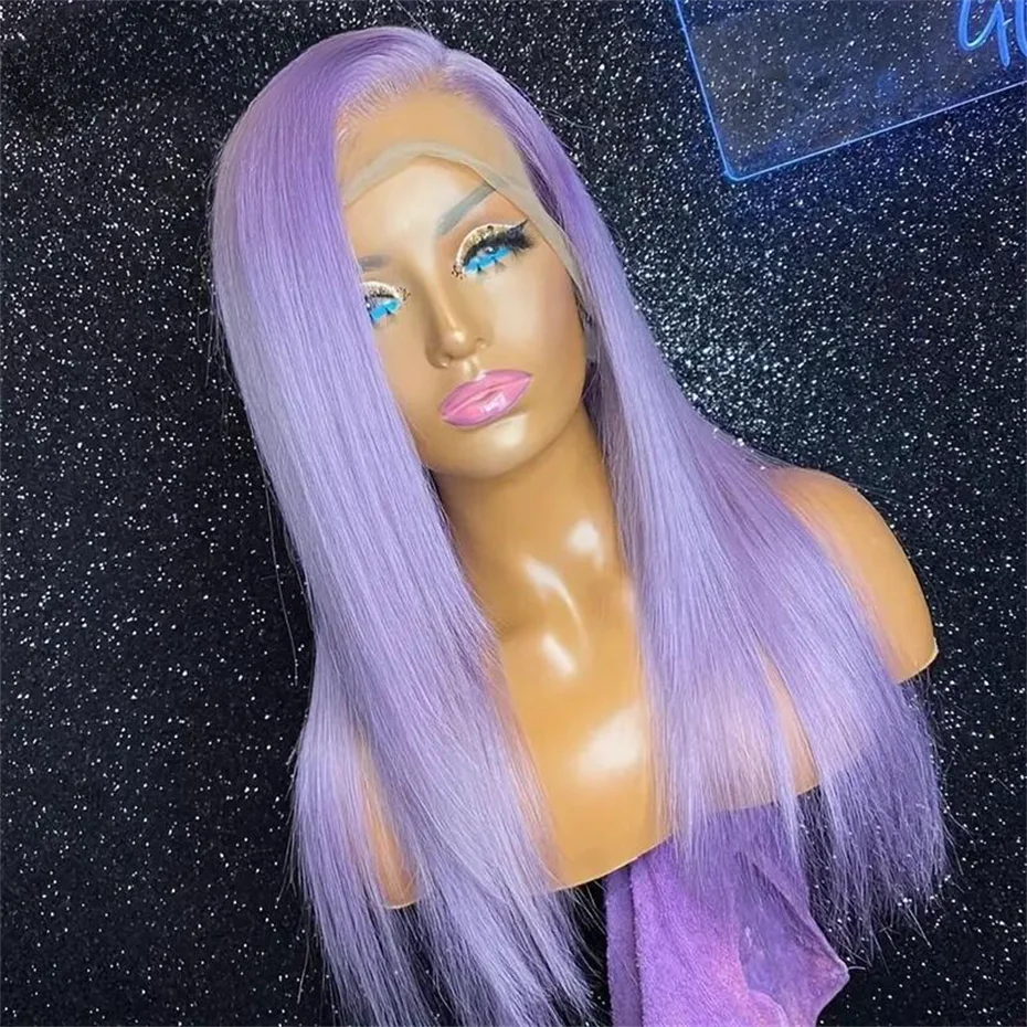 Purple Lace Front Human Hair Wig