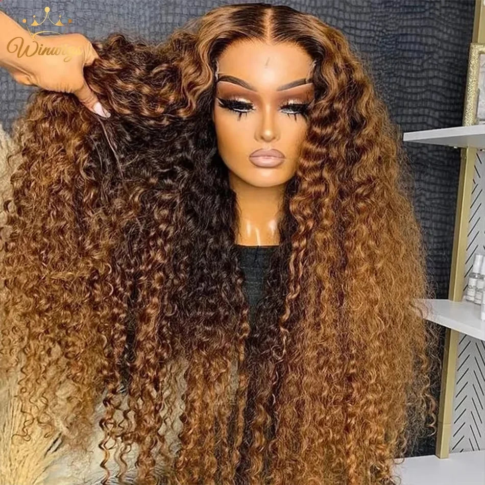 250 Density 1B/30 Highlight Deep Wave Frontal Wigs