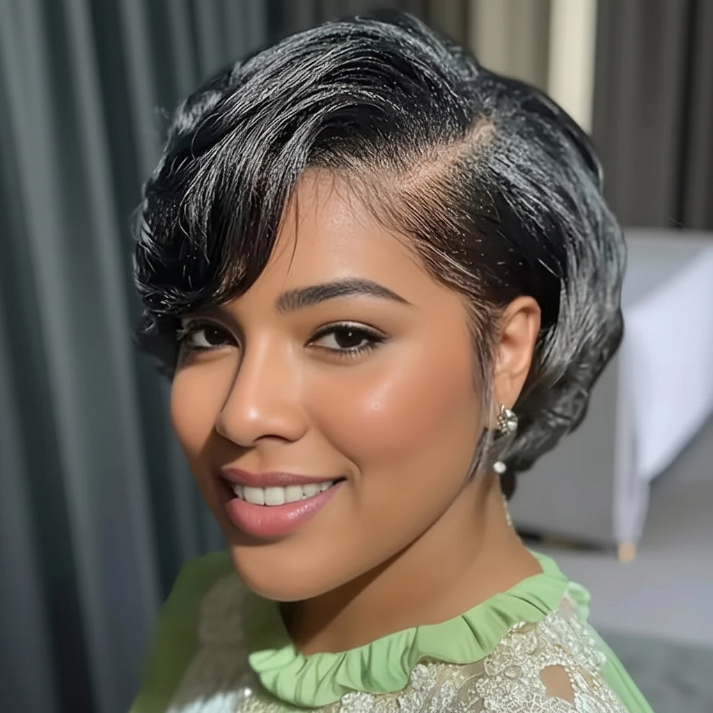 Pixie Cut Wigs 100% Human Bob Hair