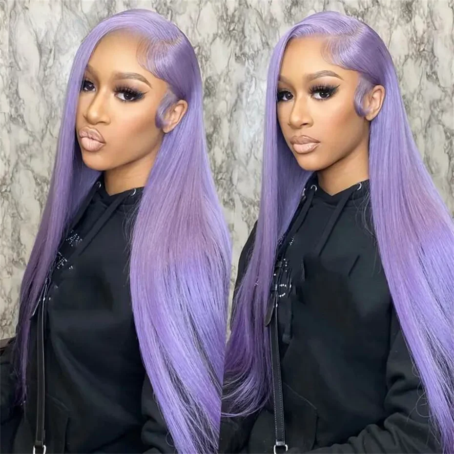 Purple Lace Front Human Hair Wig