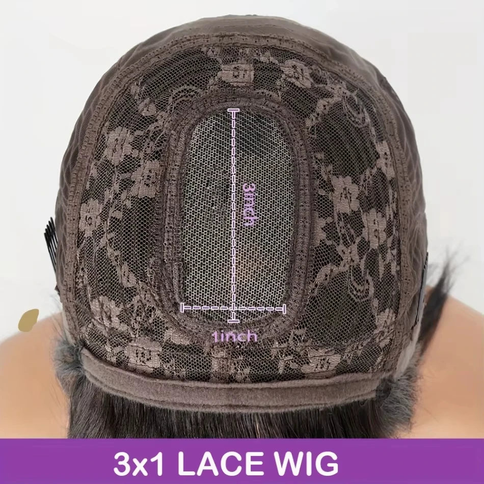 Bangs Bone Straight Human Hair Wigs