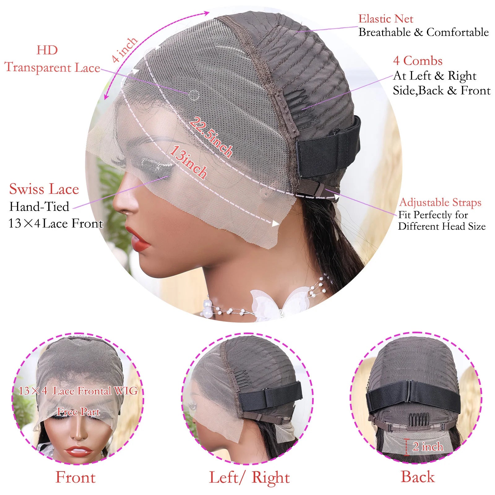 200% Density Short Bob Wigs
