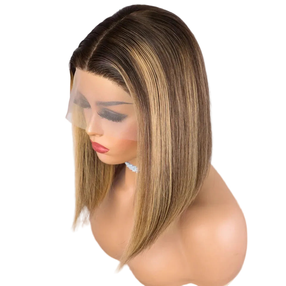 Veloura Highlight Brown Short Straight Bob