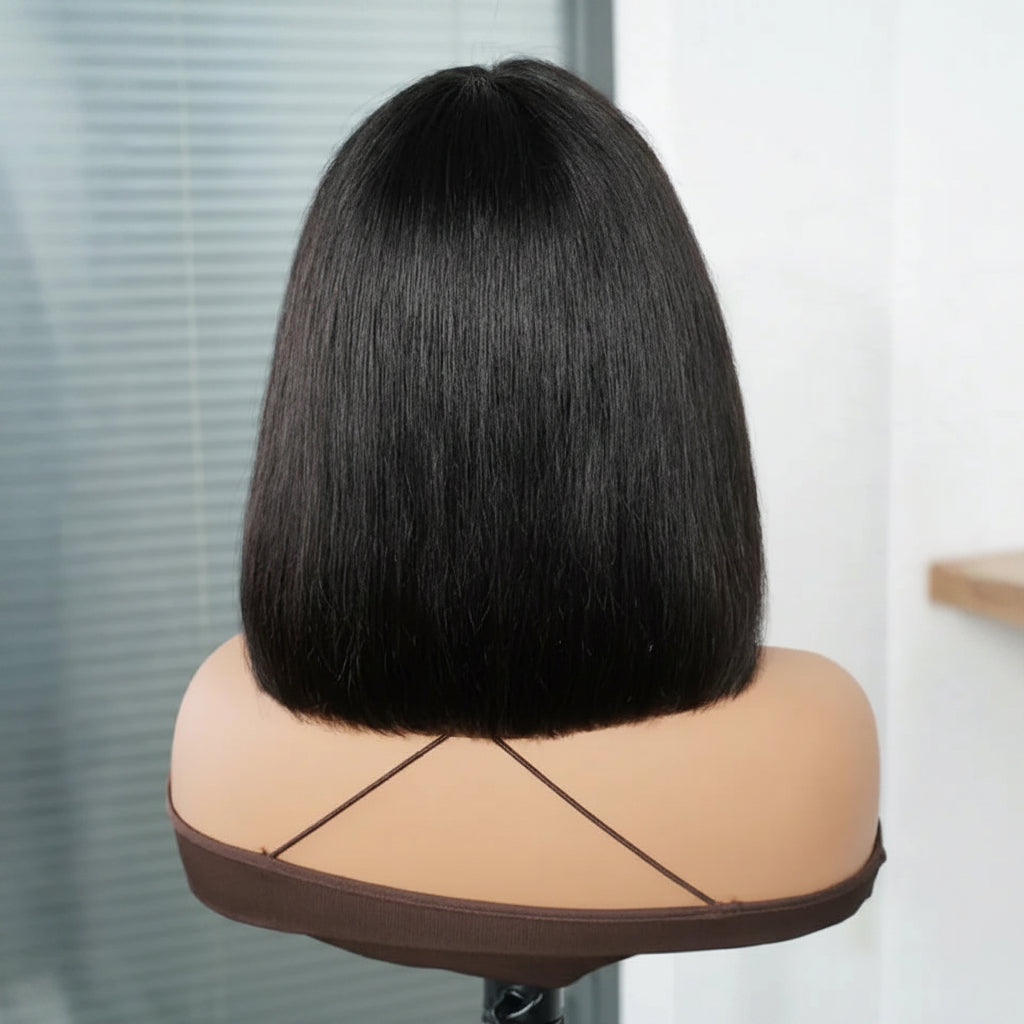 Glueless Straight Human Bob Hair Wigs