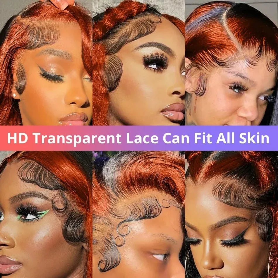 250 Density Highlight Ginger Body Wave Human Hair Wigs