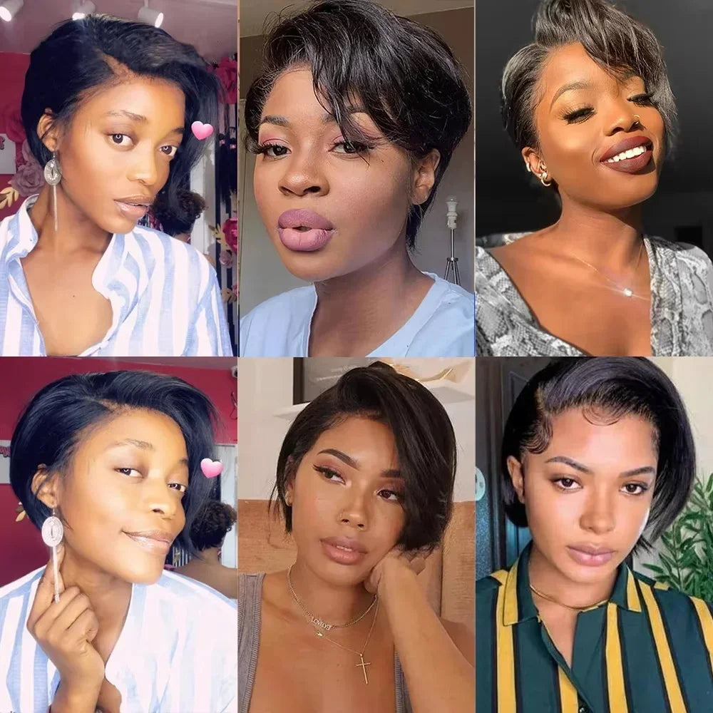 Pixie Cut Wigs 100% Human Bob Hair
