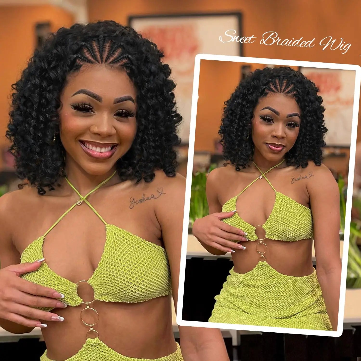 Curly Bob Wig Human Hair