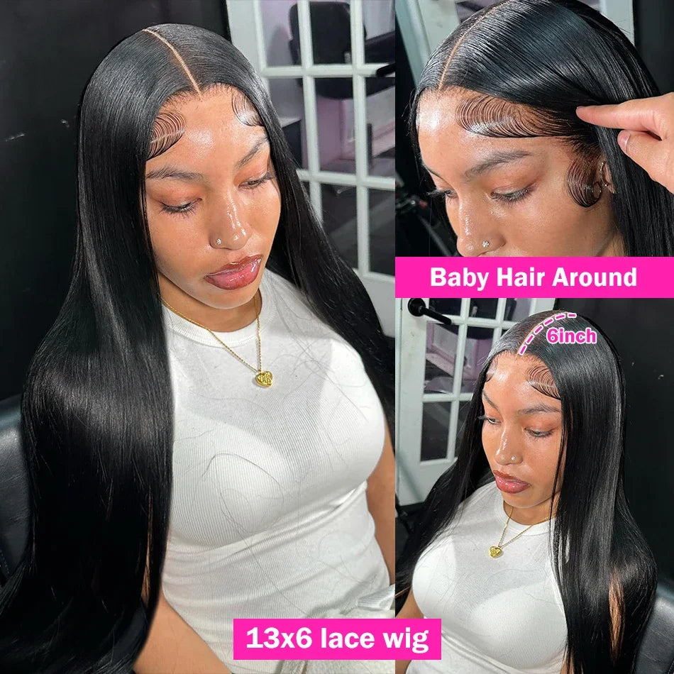 Bone Straight Hd Transparent Lace Frontal Wigs