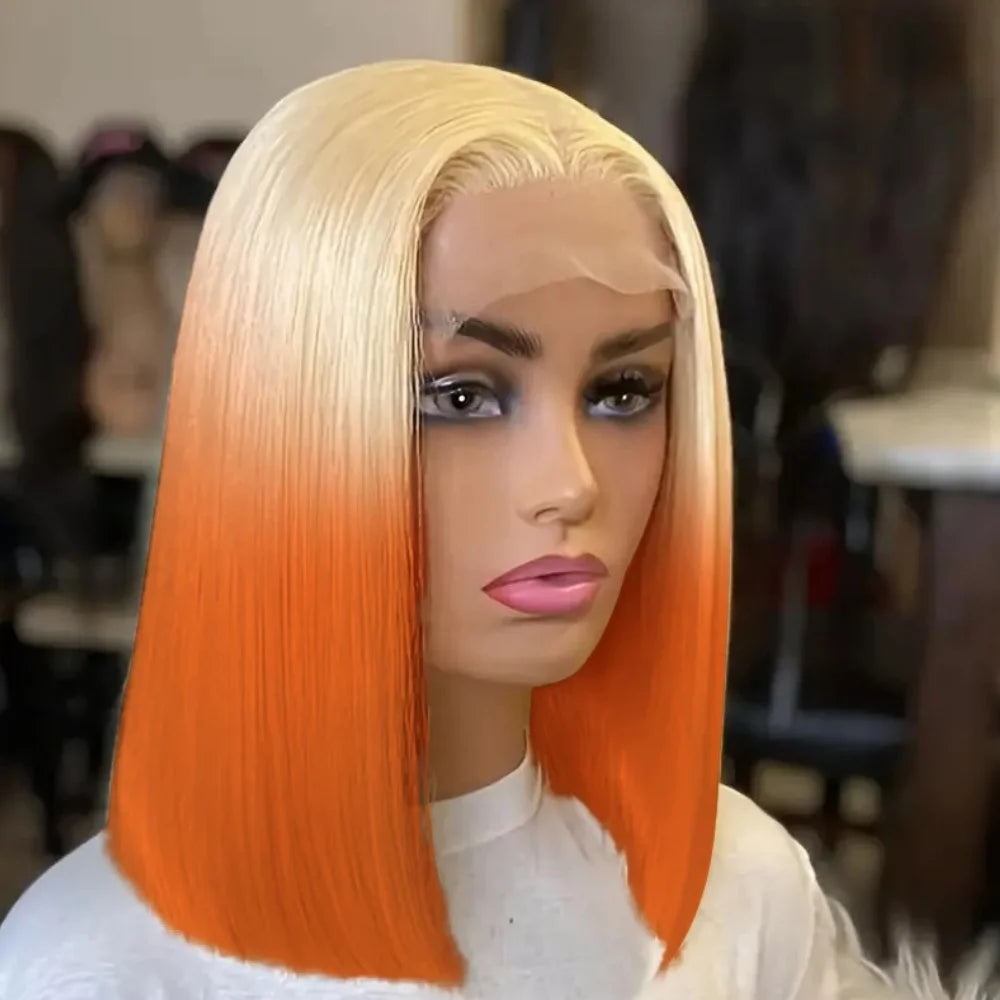 Ombre Orange 613 Blonde Colored Bob