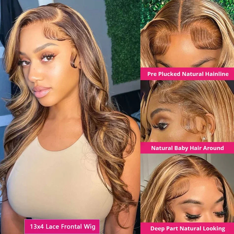 Honey Blonde Lace Front Wigs