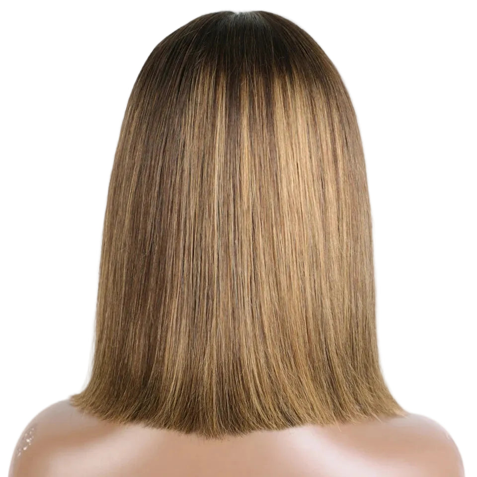 Veloura Highlight Brown Short Straight Bob