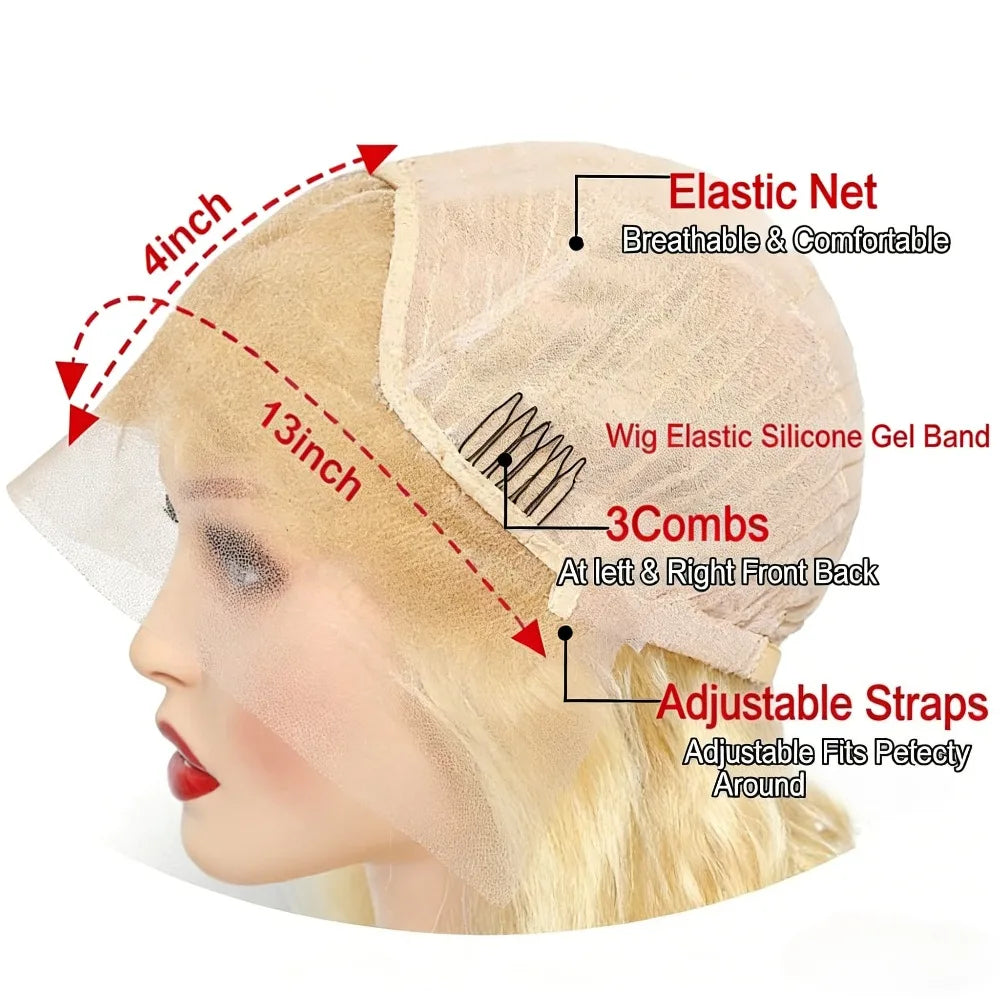 Ash Blonde Curly Synthetic Lace Front Wigs