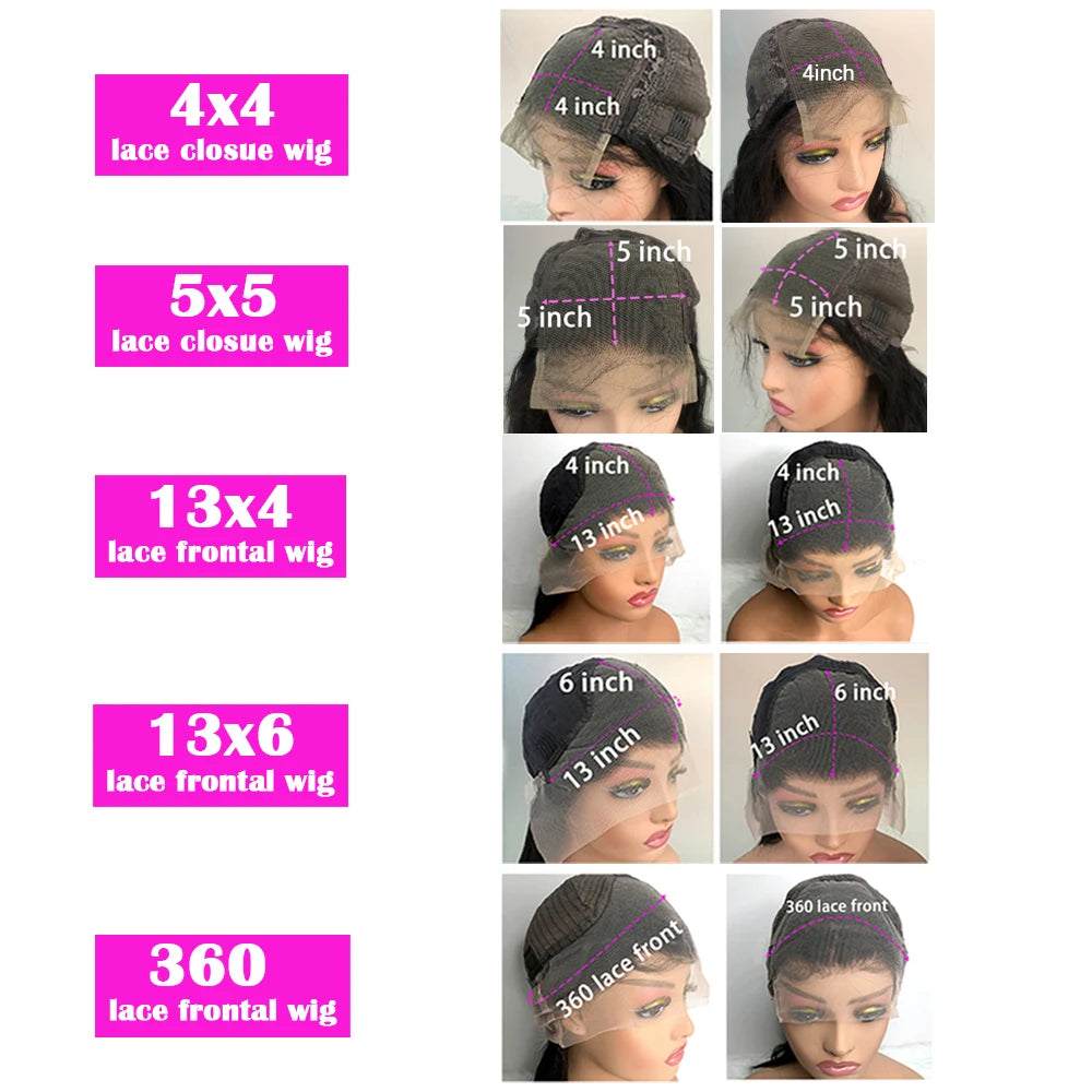Deep Wave Curly Frontal Human Hair Wigs