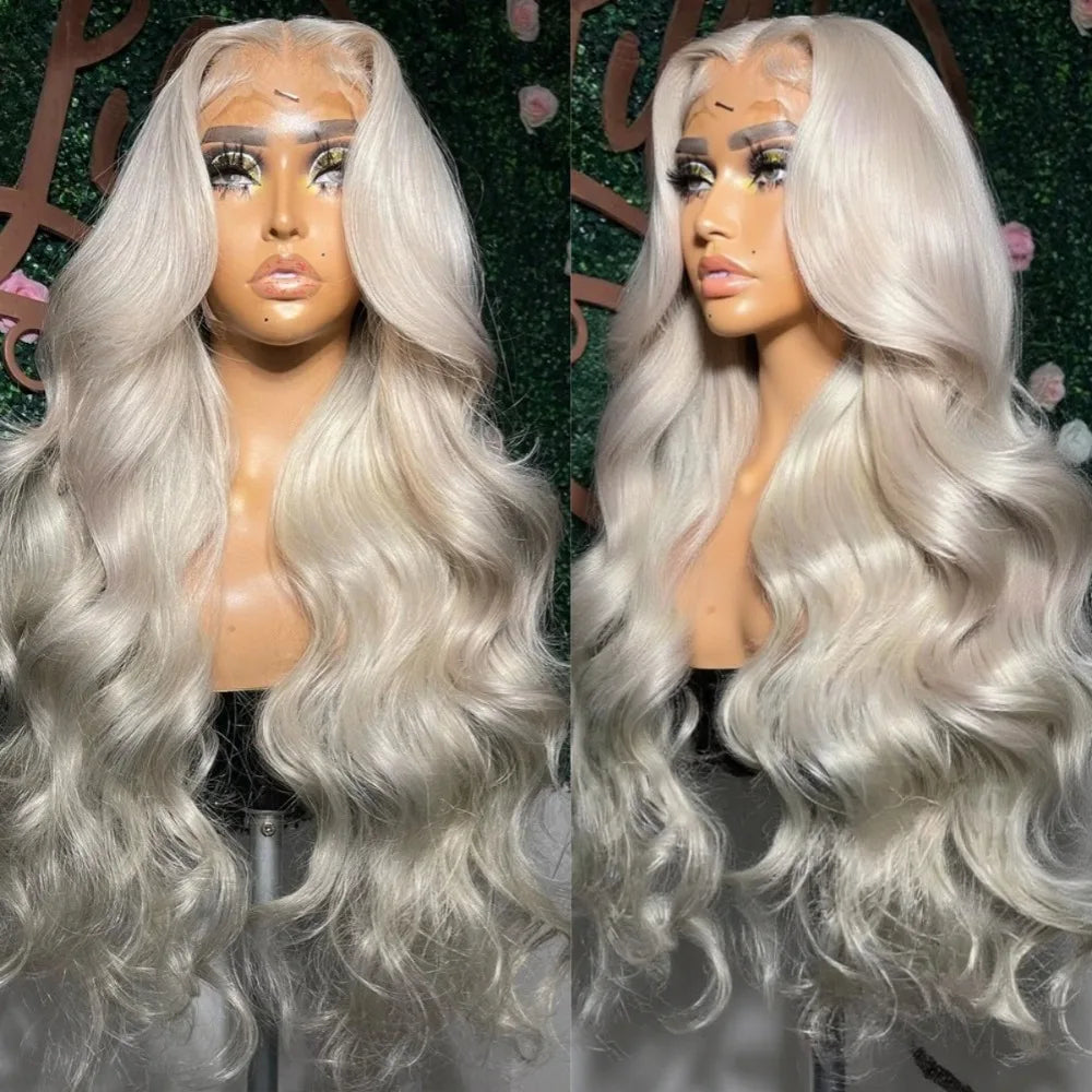 Platinum Ash Blonde Body Wave Lace Front Wig