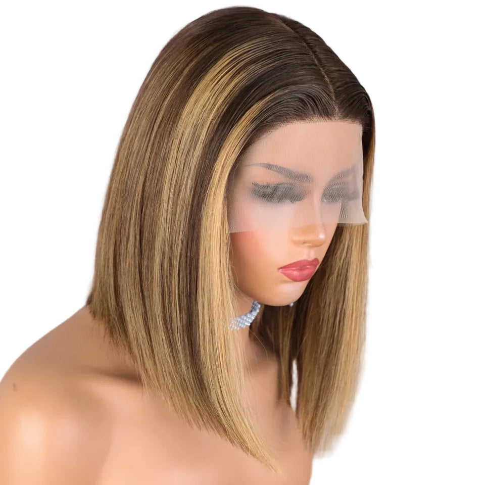 Veloura Highlight Brown Short Straight Bob