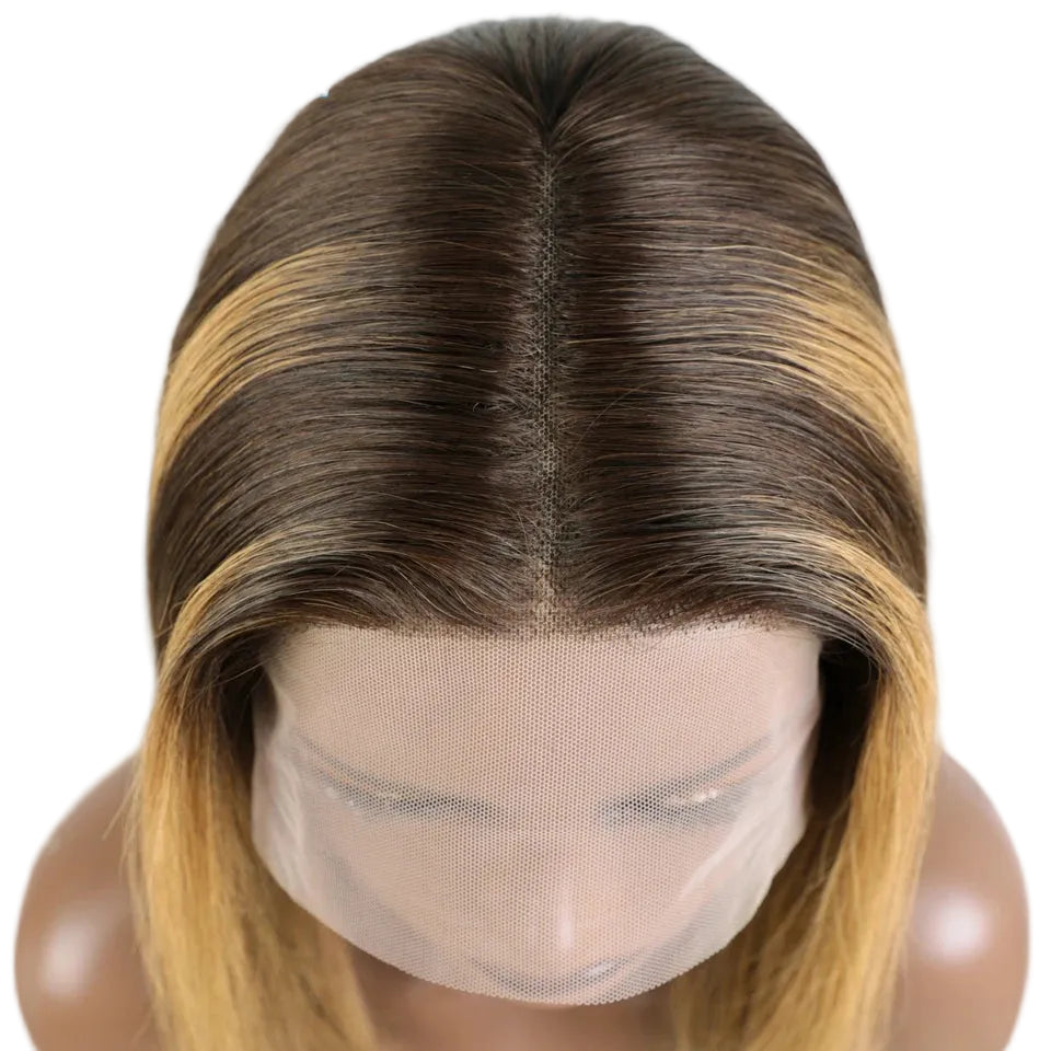 Veloura Highlight Brown Short Straight Bob