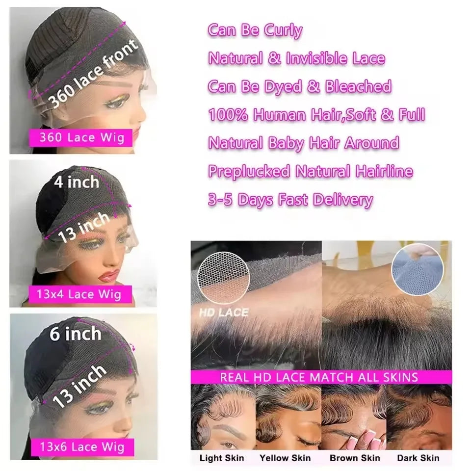 HD Curly Loose Deep Wave Lace Front Wigs