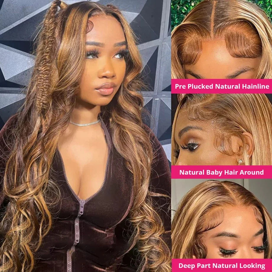 Honey Blonde Lace Front Wigs