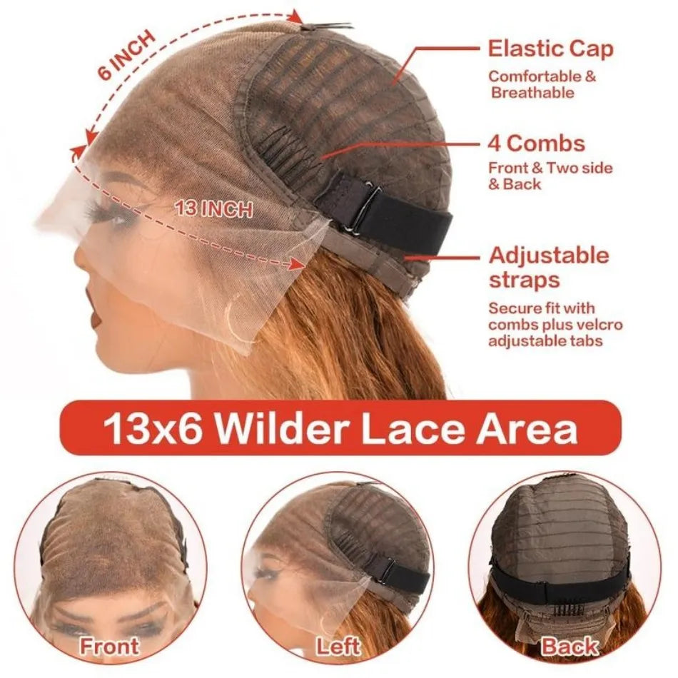 Highlighted Curly Human Hair Hd Lace Wigs