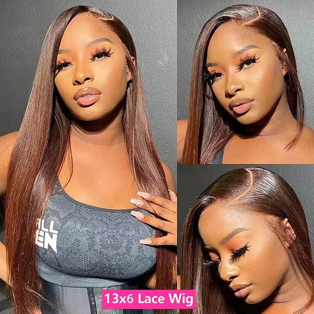 Straight Chocolate Brown Wigs