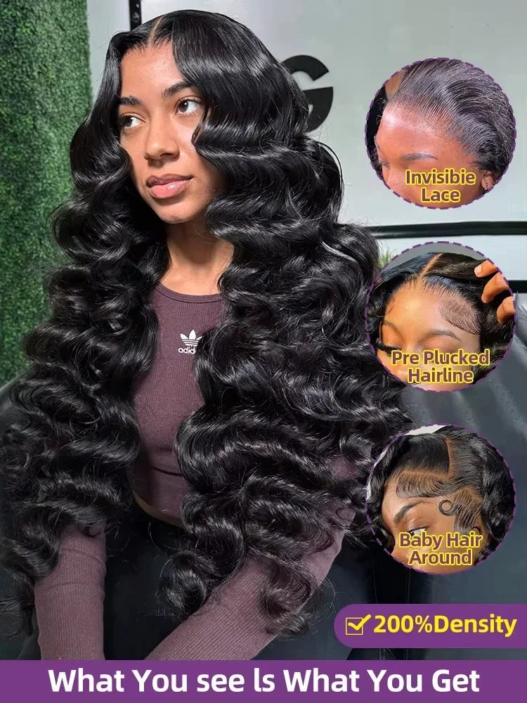 Deep Wave Curly Frontal Human Hair Wigs