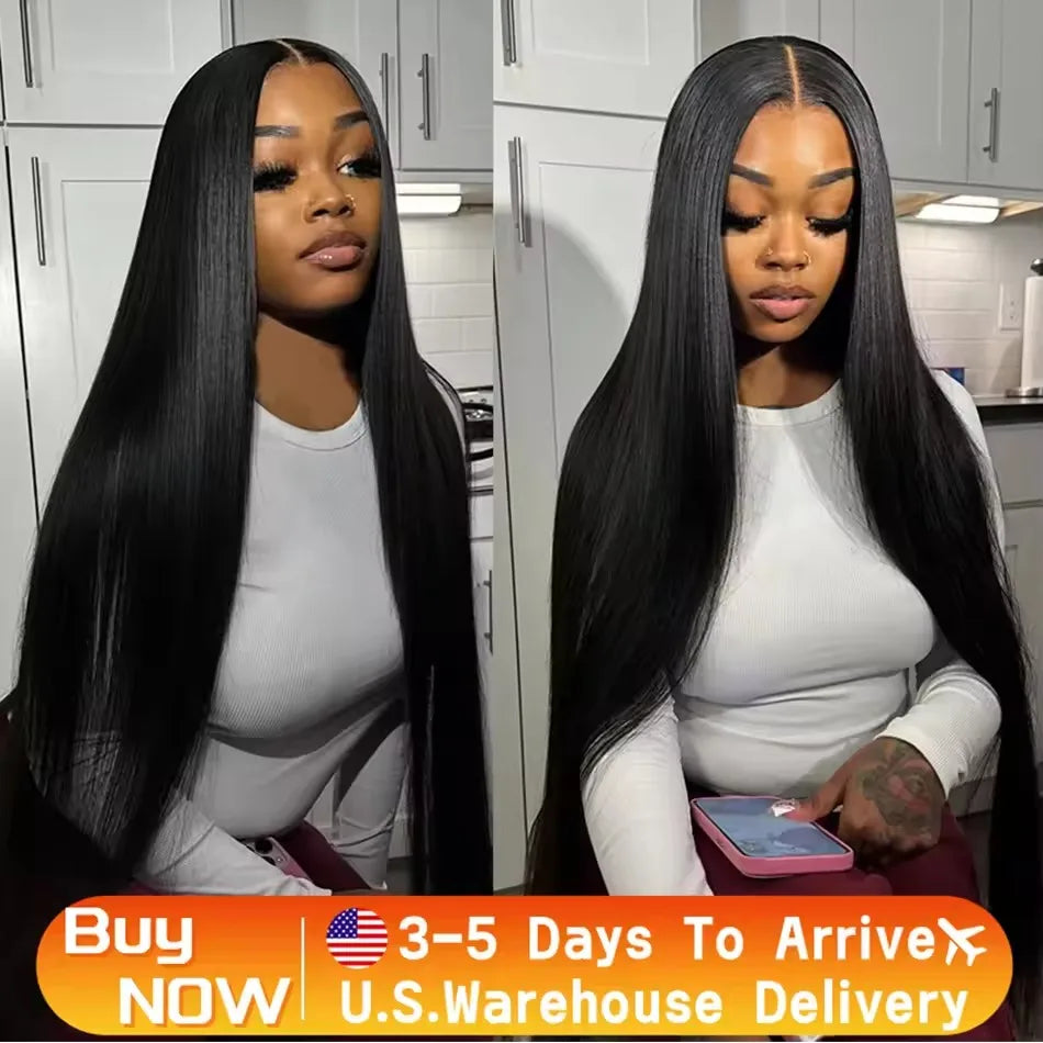 Bone Straight Hd Transparent Lace Frontal Wigs